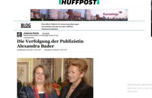 Beitrag über Alexandra Bader in der Huffington Post Germany 2007